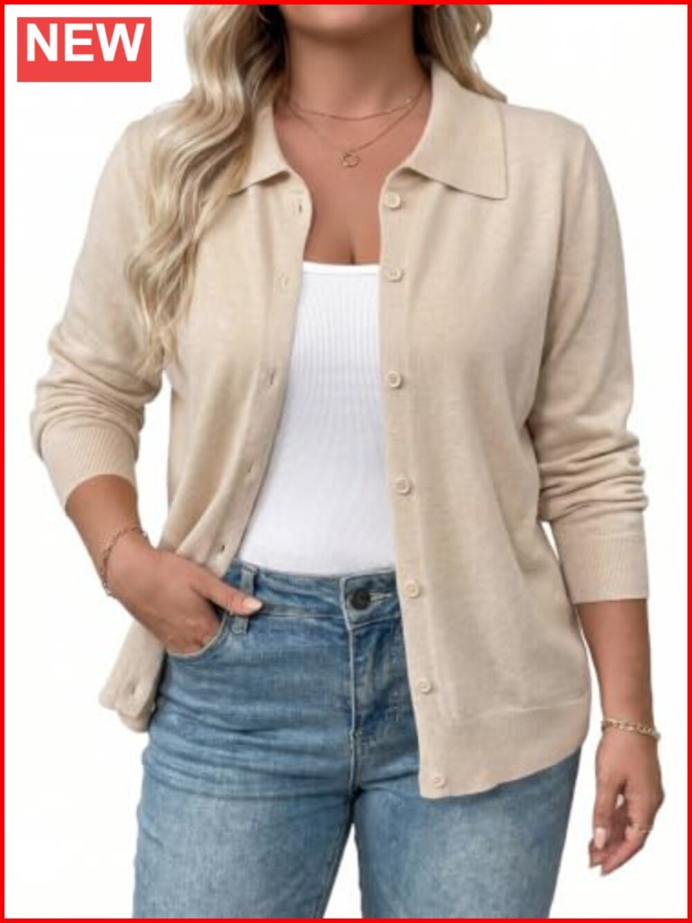 Plus Size Open Front Cardigan Sweater Women Long Sleeve Knit Stretch